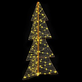vidaXL Χριστουγεννιάτικο Δέντρο με 160 LED Θερμό λευκό 150 cm PET