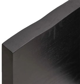 Πάγκος Μπάνιου Σκούρο Καφέ 160x30x(2-4) εκ. Επεξεργ. Μασίφ Ξύλο - Γκρι
