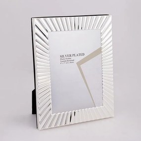 Κορνίζα Μεταλλική Επάργυρη 756-10048 13x18cm Silver Estheti Home Metal