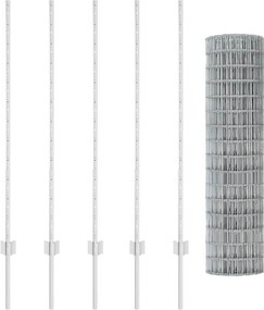 vidaXL Τεντώτο με στήριγμα Ασημί 1,2 x 10 m Ατσάλι