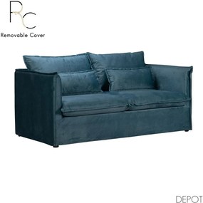 Καναπές One Only 71-0022 Διθέσιος 176x90x87cm Light Blue