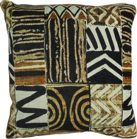 Μαξιλάρι  Tribal Καφέ Βελούδο 45x45cm