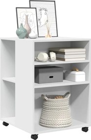vidaXL Βοηθητικό Τραπέζι με Ρόδες Λευκό 55x60x78 εκ. Επεξεργ. Ξύλο