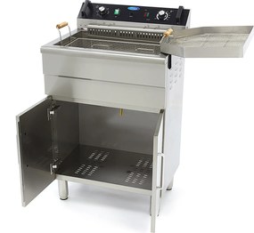 Deep Fryer - 30L - 1 Basket - with Drain Tap and Stand