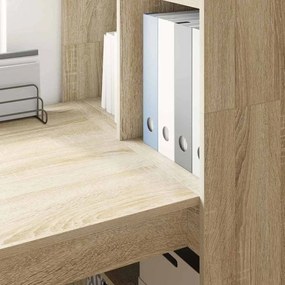 vidaXL Γραφείο Δρύς Sonoma 122 x 67 x 145 εκ. Επεξεργασμένο ξύλο