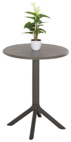 ΤΡΑΠΕΖΙ ΠΟΛΥΠΡΟΠΥΛΕΝΙΟΥ ΣΤΡΟΓΓΥΛΟ TERRIN HM6124.15 OLIVE GREEN Φ60x75Υεκ.