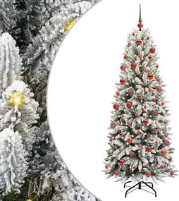 vidaXL Τεχνητό Χριστουγεννιάτικο Δέντρο με 300 LED Λευκό 180 cm