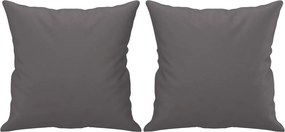 vidaXL Πολυθρόνες Σετ 3 Τεμαχίων Γκρι Συνθετικό Δέρμα με Μαξιλάρια