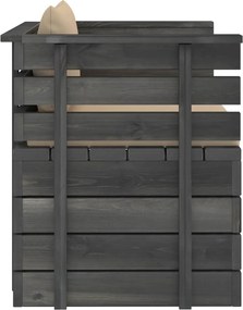 vidaXL Πολυθρόνα Κήπου από Ξύλο Πεύκου με Μαξιλάρια