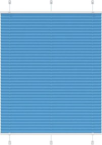 vidaXL Πλισέ περσίδα Μπλε 105x150 cm Πλάτος υφάσματος 104,4 cm