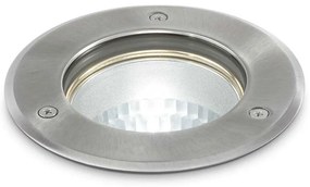 Φωτιστικό Δαπέδου Χωνευτό Park Round Small 032832 12x 13,5cm GU10 max 20W Steel Ideal Lux