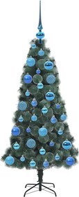 vidaXL Τεχνητό Χριστουγεννιάτικο Δέντρο με Φώτα και Σετ Μπαλών 120 cm