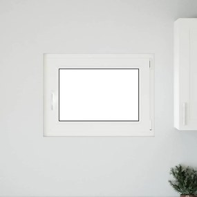 vidaXL Παράθυρο Υπογείου "RISOR" 80x50 εκ. Ανακλινόμενο & Περιστρεφόμενο DIN Δεξί Ανθρακί