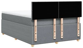 ΚΡΕΒΑΤΙ BOXSPRING ΜΕ ΣΤΡΩΜΑ ΑΝΟΙΧΤΟ ΓΚΡΙ 140X200 ΕΚ. ΥΦΑΣΜΑΤΙΝΟ 3289779