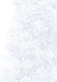 vidaXL Χριστ. Δέντρο Μισό Προφωτισμένο Τεχνητό Μπάλες Λευκό 150εκ