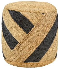 Σκαμπό Relous Inart φυσικό-μαύρο 100% γιούτα Φ37x39εκ