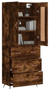 vidaXL Ντουλάπι Καπνιστή Δρυς 69,5x34x180 εκ. από Επεξεργασμένο Ξύλο
