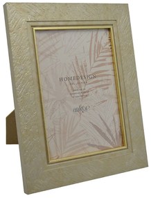 Κορνίζα Με Σαγρέ Όψη Χρυσό Πλαστικό 15x20cm ANKOR