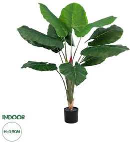 Τεχνητό Διακοσμητικό Φυτό Κολοκασία Artificial Garden TARO 20216 Globostar-20216-Πράσινο 20216