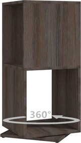 vidaXL Ντουλάπι Περιστ. Γκρι/Sonoma Δρυς 34,5x34,5x75,5εκ Επεξ. Ξύλο