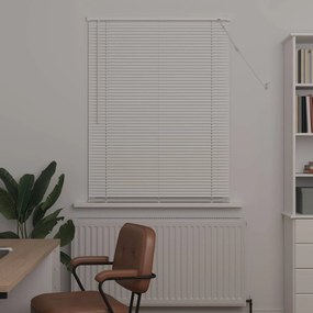 vidaXL Βενετσιάνικη Σκίαση Λευκός 150 x 100 cm 25 mm PVC