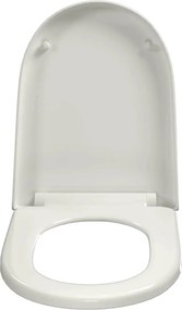vidaXL Κάλυμμα Λεκάνης με Soft Close &amp; Quick Release Τετράγωνο Λευκό