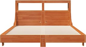 vidaXL Σκελετός Κρεβ. Χωρίς Στρώμα Καφέ Κεριού 160x200 εκ Μασίφ Πεύκο
