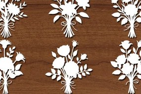 Σετ των 2 Intra απο ξύλο plywood 3mm-4mm πάχος – Ξύλινο Flower Cut Mega Bundle 1636 Δίασταση 20x20 cm INTRAFABR-122859579