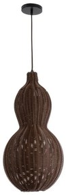 Φωτιστικό Οροφής Κρεμαστό Kingstown 02169 Boho 1xE27 IP20 30x60cm Brown GloboStar