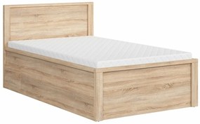 Κρεβάτι Boston E128, Μονόκλινο, Ανοιχτό καφέ, 120x200, Πλαστικοποιημένη μοριοσανίδα, 128x205x100cm, 59 kg | Epipla1.gr