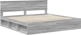 vidaXL Σκελετός Κρεβατιού Γκρι Sonoma 200 x 200 cm