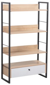 Liberta TRILOGY ΒΙΒΛΙΟΘΗΚΗ ΦΥΣΙΚΟ ΜΑΥΡΟ 70x30xH125cm 70x30xH125cm 28-0309