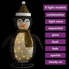 vidaXL Πιγκουίνος Χριστουγεννιάτικη Φιγούρα LED 60 εκ. Πολυτελές Ύφασμα