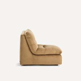 Γωνιακή πολυθρόνα σύνθεσης από λινό βελούδο, Giuliano