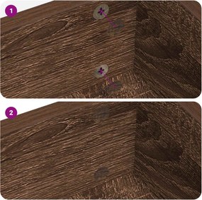 vidaXL Αυτοκόλλητη Κάλυψη Βιδών 2 pcs Καφέ δρυς Ø 20 x 0,5 mm