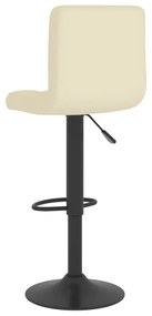 vidaXL Σκαμπό Μπαρ Κρεμ Υφασμάτινο