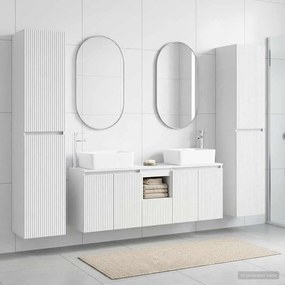 vidaXL Σετ Επίπλων Μπάνιου 5 τμχ. Λευκό 33 x 34,5 x 160 εκ