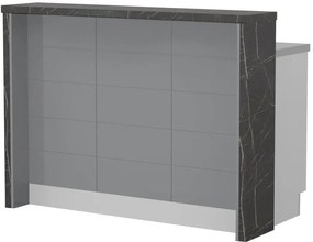 Πάγκος νησίδας Hudson-Μήκος: 135 εκ.-Γκρι-Black Stone