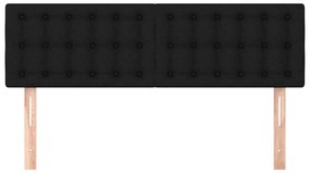 vidaXL Κεφαλάρια Μαύρα 144x5x78/88 εκ. Ύφασμα