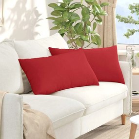 vidaXL Μαξιλάρι Καναπέ 2 pcs Κόκκινο 80 x 40 cm ύφασμα