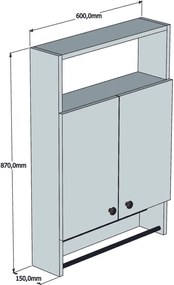 Έπιπλο Μπάνιου Καρυδιά ELA 15x60x87