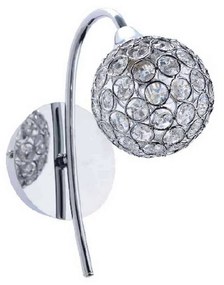 Φωτιστικό Τοίχου Crystal AD2012001W Chrome Crystal, Metal