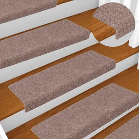 vidaXL Πατάκια Σκάλας 10 τεμ. Κρέμα 65x21x4 εκ. Βελονιασμένα