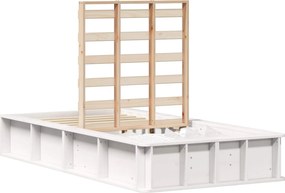 vidaXL Σκελετός Κρεβατιού Λευκό 100 x 200 cm Στερεά ξυλεία πεύκου