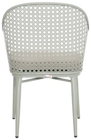 Καρέκλα - Πολυθρόνα OREGO C6268.06 Αλουμινίου Φυστικί με Μαξιλάρι Γκρί 56x59x81Υ εκ. 56x59x81 εκ.