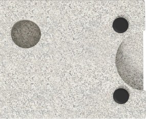 Βάση ομπρέλας 25 κιλών, βάση ομπρέλας από γρανίτη, για στύλους ομπρέλας Ø32/38/48 mm, γκρι