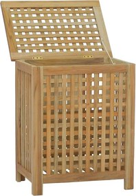 vidaXL Καλάθι Άπλυτων 50x35x60 εκ. από Μασίφ Ξύλο Teak
