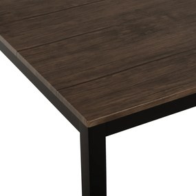 ΤΡΑΠΕΖΙ ΤΡΑΠΕΖΑΡΙΑΣ GOOSE HM9532 MDF ΚΑΡΥΔΙ-ΜΑΥΡΟ ΜΕΤΑΛΛΟ 120X80Χ75Yεκ. (1 Τεμμάχια)