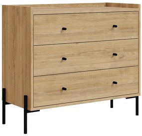 Συρταριέρα Malta Megapap χρώμα sapphire oak 94x40x80,1εκ.