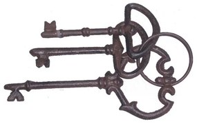 Κλειδιά Διακοσμητικά Μαντεμένια Καφέ 7,5x5,5x20εκ. ESTHETI 819-00732